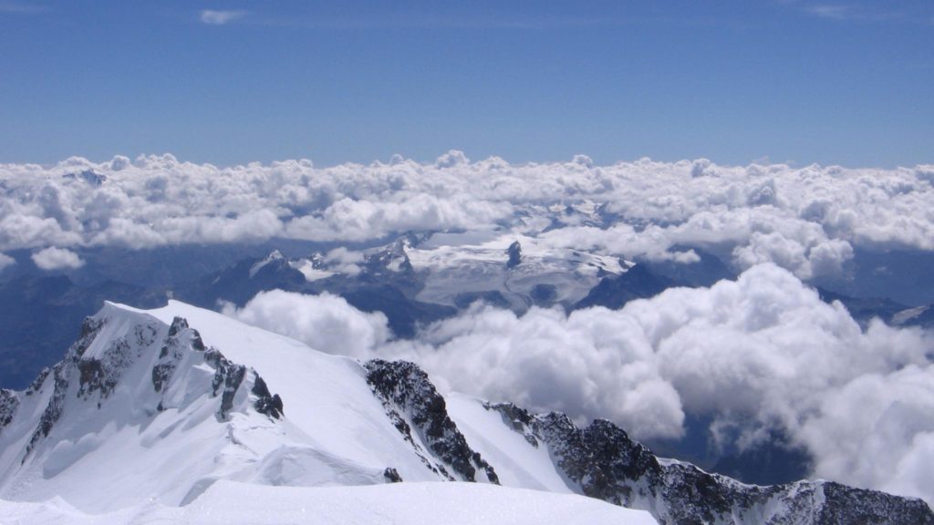 Montblanc, Aussicht vom Gipfel